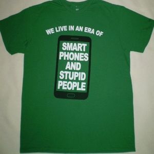 UNISEX MED.-GREEN SCREENED NOVELTY T-SHIRT-NWOT